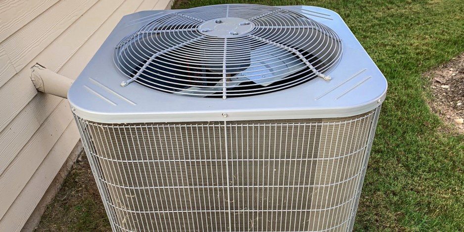 HVAC unit outside a residential home